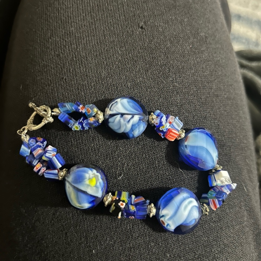 Blue Beaded Bracelet